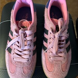 Adidas Pink and Black Retro-Inspired Sneakers